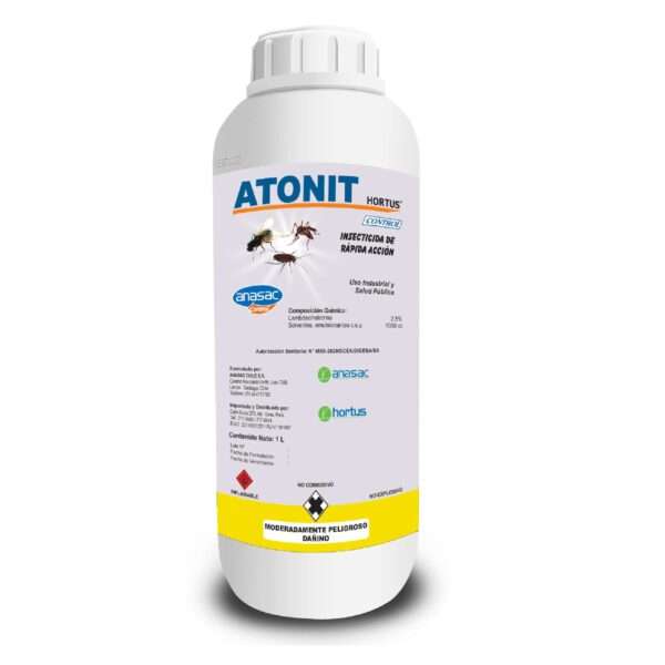 ATONIT INSECTICIDA X 1 LITRO - LAMBDACIHALOTRINA AL 2.5 % E.C