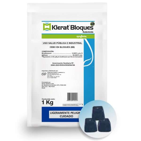 KLERAT BLOQUE RODENTICIDA – BOLSA POR 1 KILO